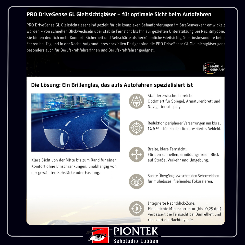 Spezialgläser für Autofahrer shapeline ist eine Farbbeschichtung, die auf die Brillenglasränder aufgetragen wird.