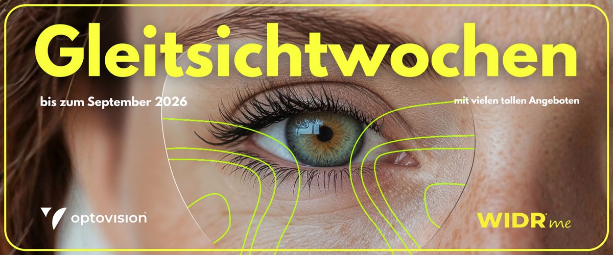 Im Rahmen unserer Gleitsichtwochen 2026 schenken wir Ihnen darum die WIDR® me Individualisierung bei ausgewählten Gläsern.
Mit einer kurzen, komfortablen Messung per VR-Brille erfassen wir erstmals, wie Sie wirklich sehen.Gerne laden wir Sie ein, diese neue Art des Sehens bei uns zu erleben.  
Außerdem bieten wir Ihnen im Rahmen unserer Gleitsichtwochen, beim gleichzeitigen Kauf von zwei Brillen, die im Gesamtwert Günstigere zum halben Preis an.
Vereinbaren Sie Ihren persönlichen Termin – wir freuen uns auf Ihren Anruf unter 03546 3012 oder auf Ihre Online-Terminbuchung unter www.piontek.de.