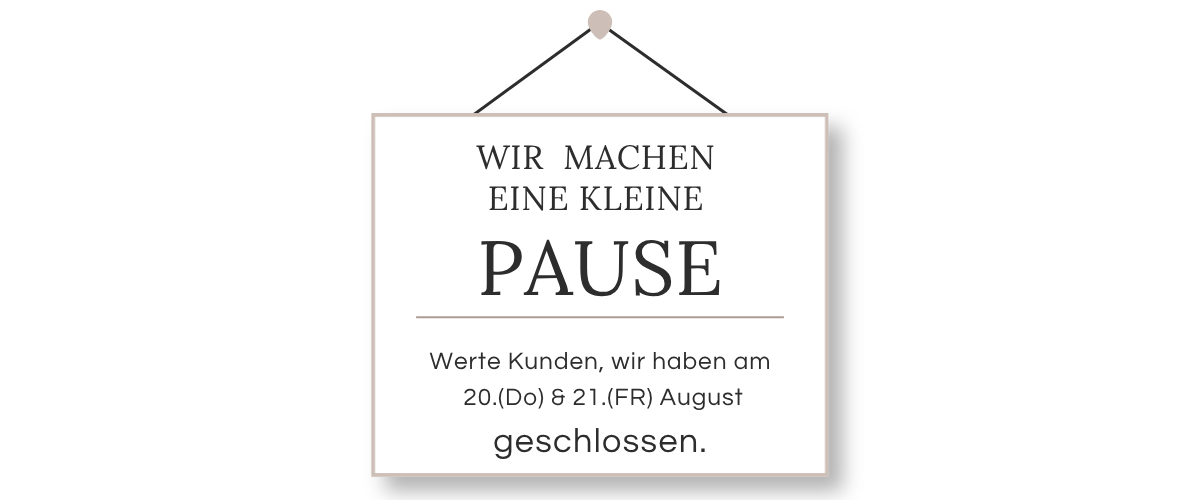 Wir machen eine kleine Pause