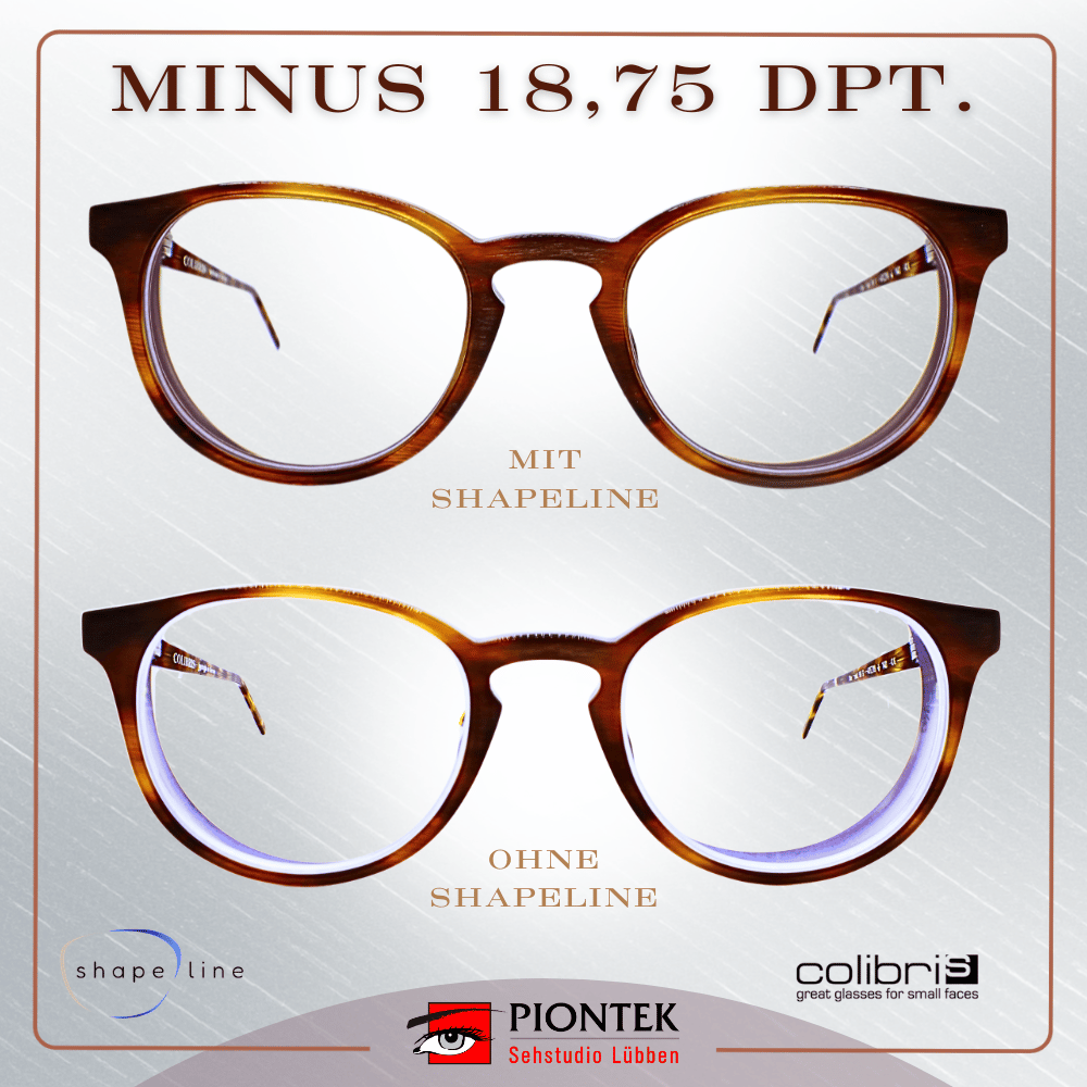 shapeline ist eine Farbbeschichtung, die auf die Brillenglasränder aufgetragen wird.