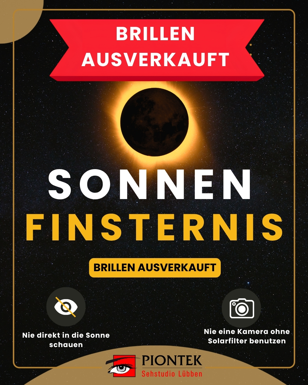 Somnnenfinsternis Brillen sind ausverkauft