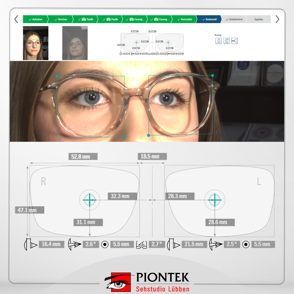 Brillenglaszentrierung - Augenoptik Piontek - Sehstudio Lübben